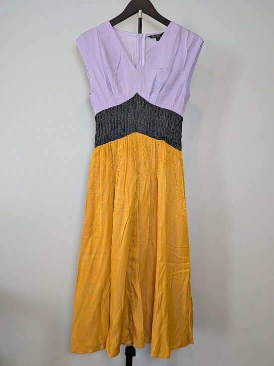 saturday club Dresses & Skirts - NWT Saturday Club Women's Size S Colourblock Maxi Dress Yellow/Purple